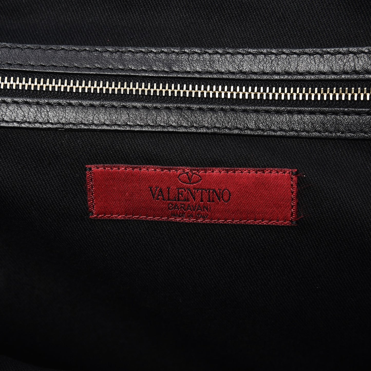 Vitello Rockstud Dome Shopper Black