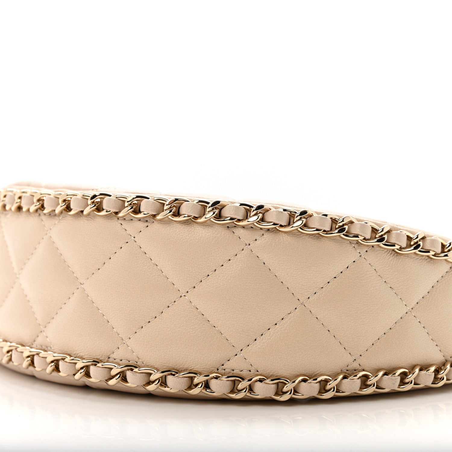Chanel Lambskin Quilted Small Hobo Bag Light Beige 10 of 13