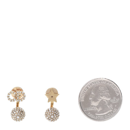 Christian Dior Crystal La Petite Tribale Earrings Gold 2 of 5