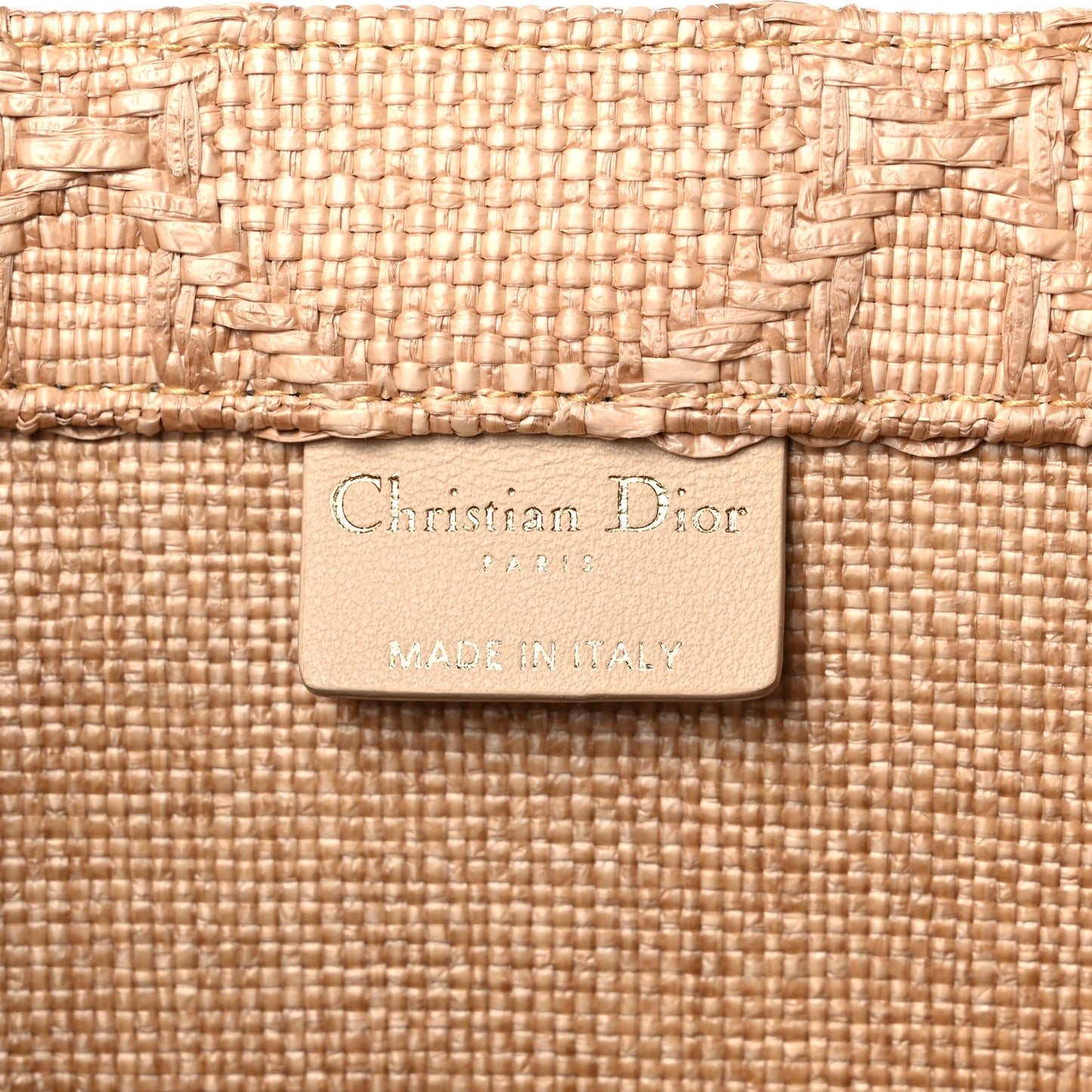 Raffia Cannage Large Book Tote Natural