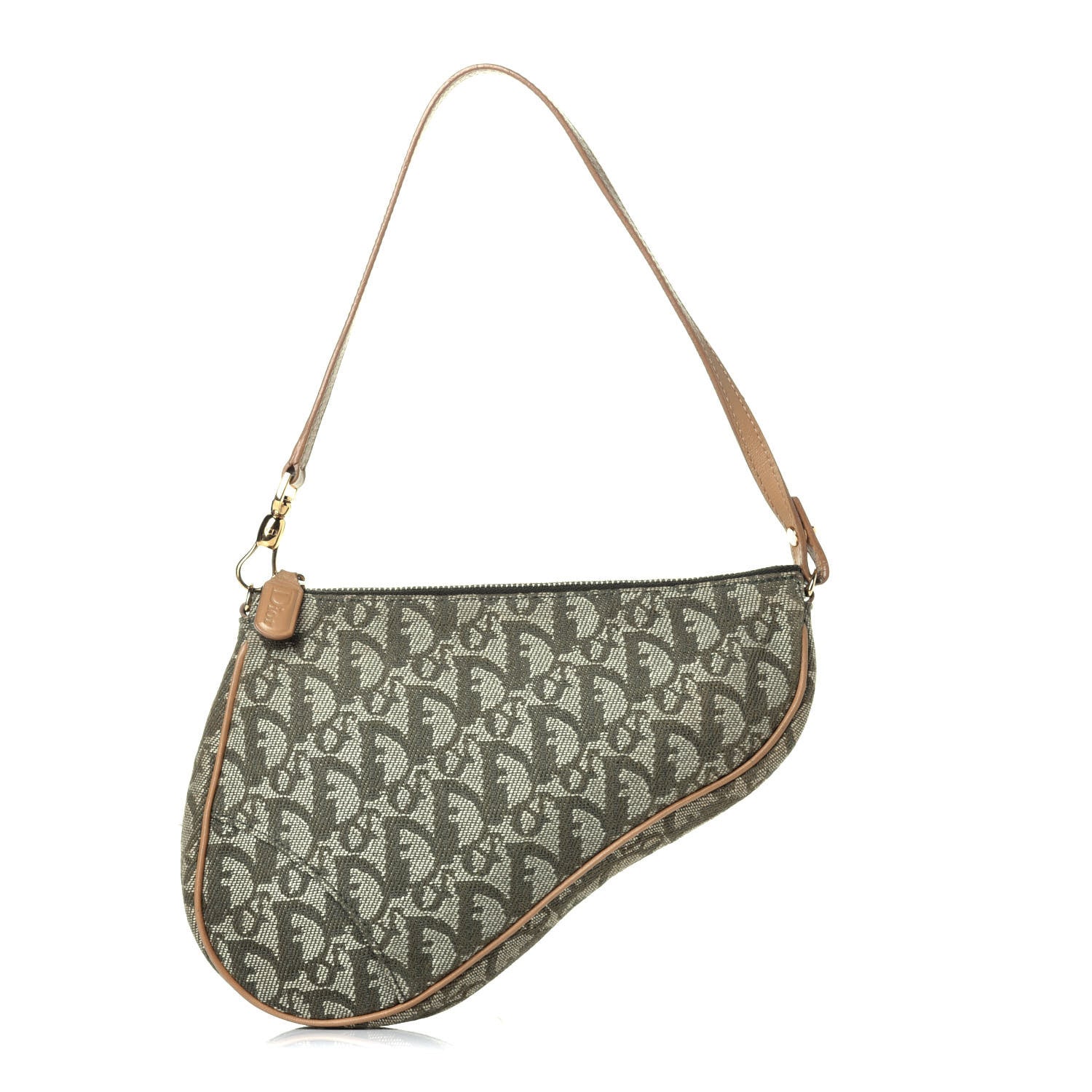 Christian Dior Monogram Mini Saddle Pochette Green 1 of 11