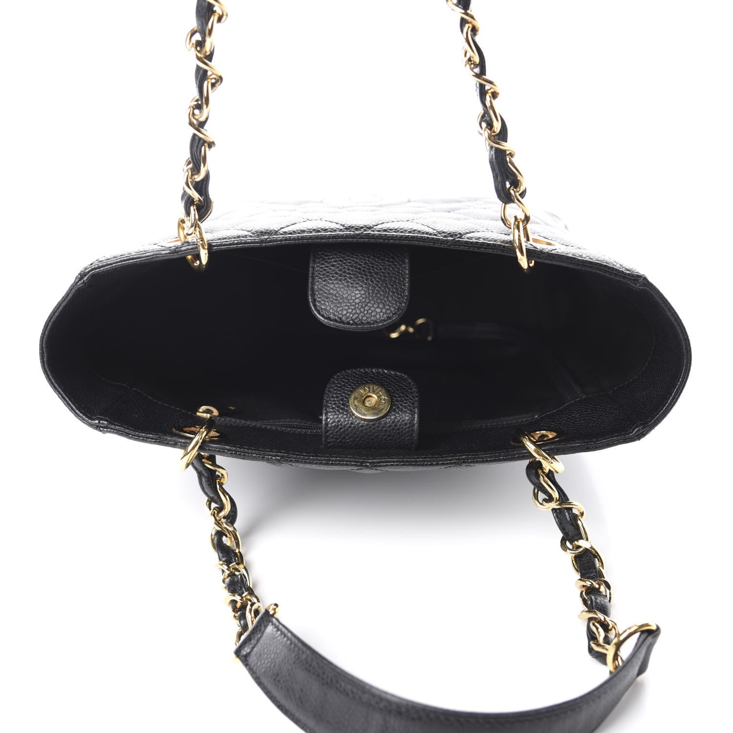 Chanel Caviar Quilted Petit Shopping Tote PST Black 5 of 10