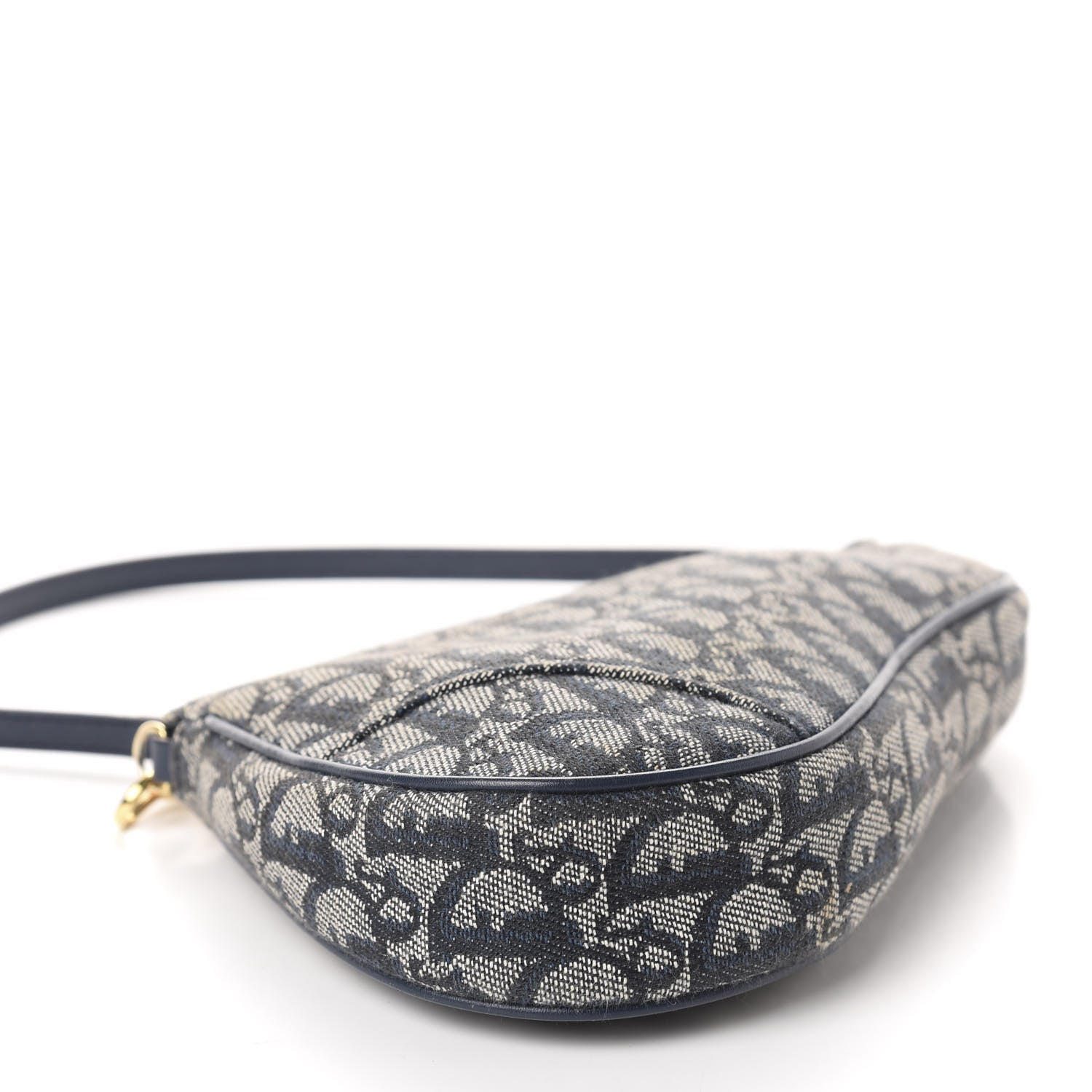 Christian Dior Monogram Mini Saddle Pochette Navy 4 of 12