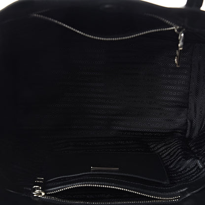 Prada Soft Calf Shopping Tote Black Argilla 5 of 10
