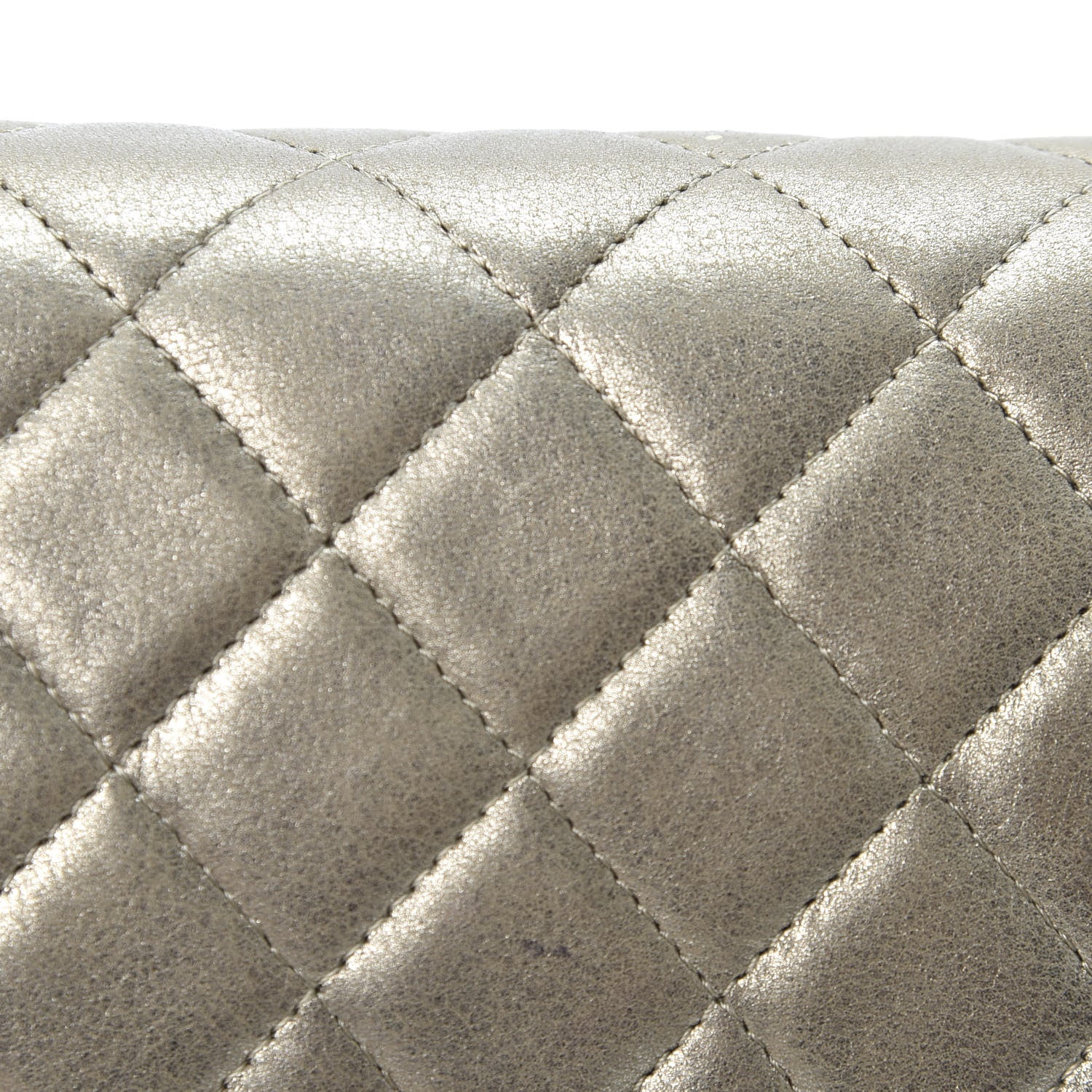 Chanel Metallic Lambskin Quilted Boy Wallet On Chain WOC Gold 7 of 16