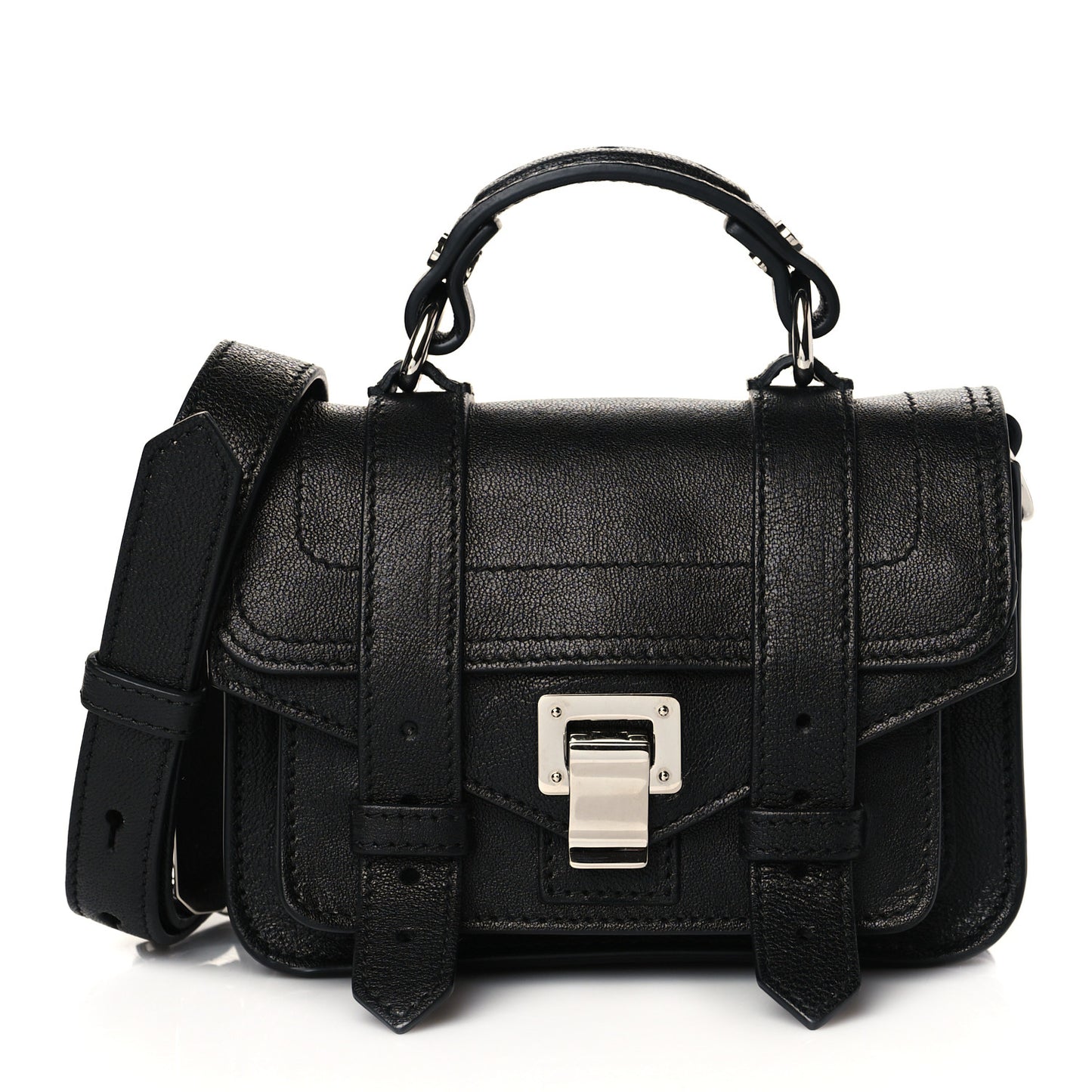 Lambskin Micro PS1 Satchel Black