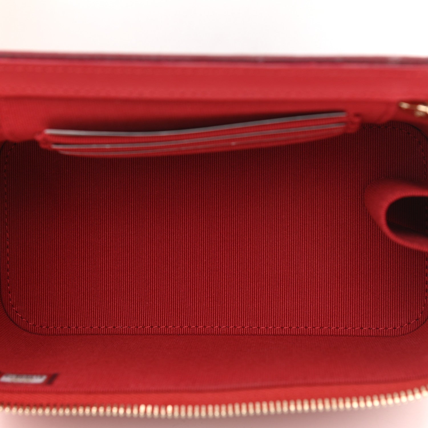 Chanel Lambskin Quilted Small Top Handle Vanity Case With Chain Red 5 of 11