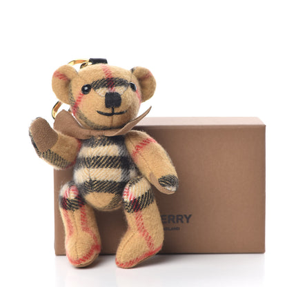 Burberry Cashmere Vintage Check Thomas Bear Bag Charm Antique Yellow 4 of 4
