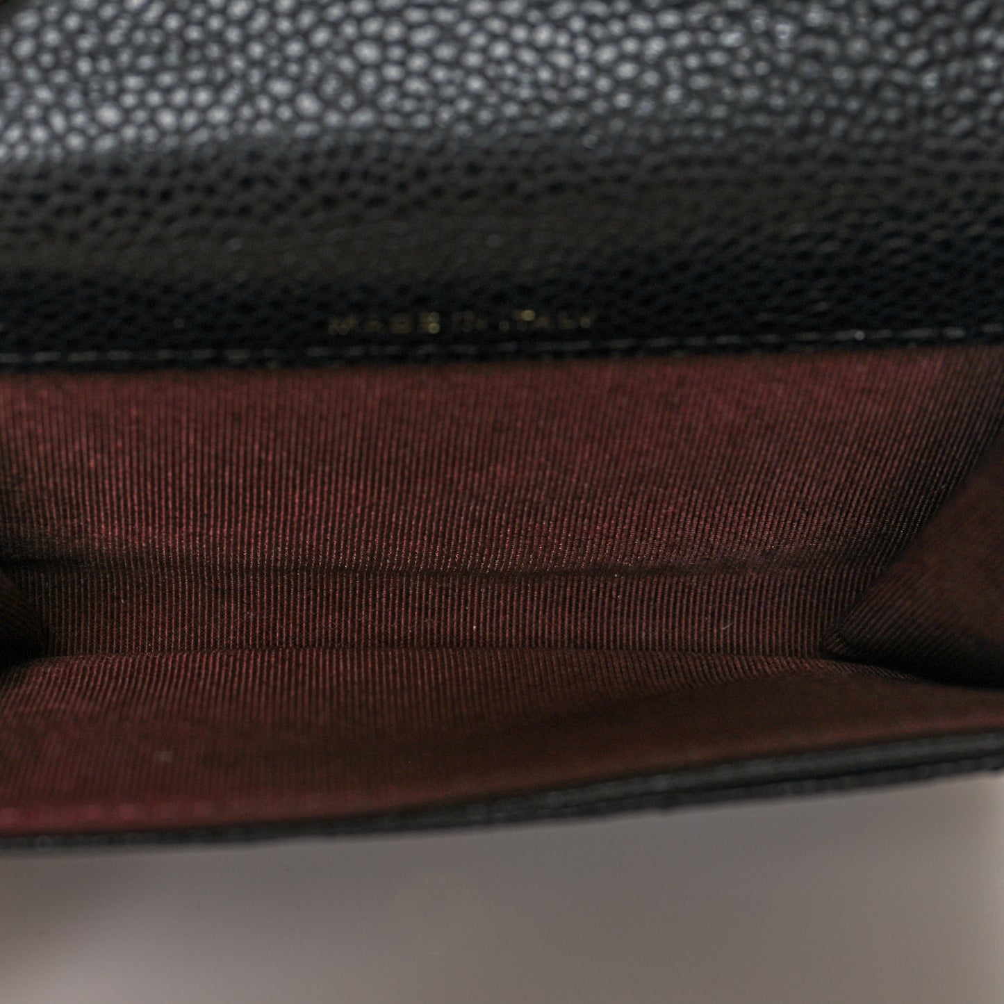 Caviar Quilted Flap Card Holder Black