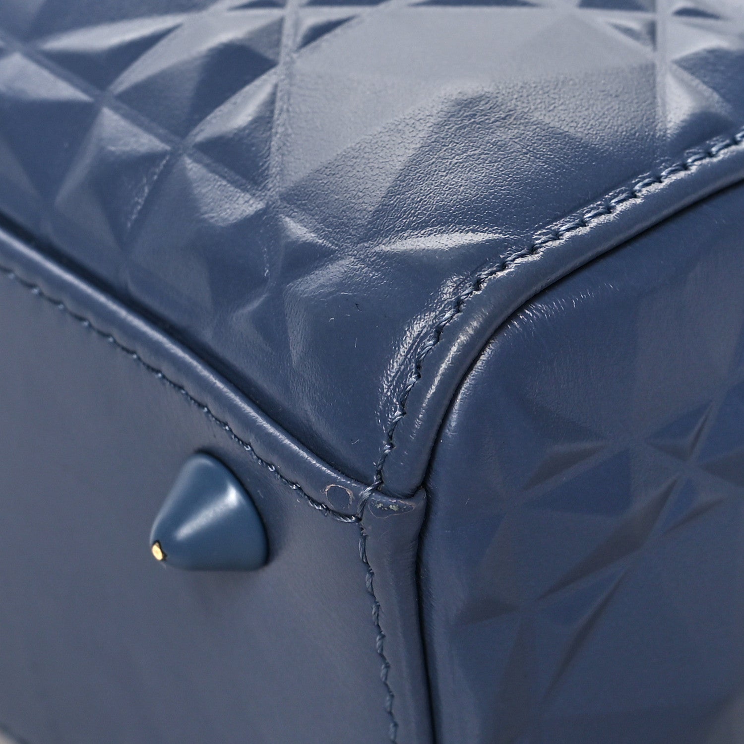 Christian Dior Calfskin Cannage Diamond Small My ABCDior Blue 5 of 18