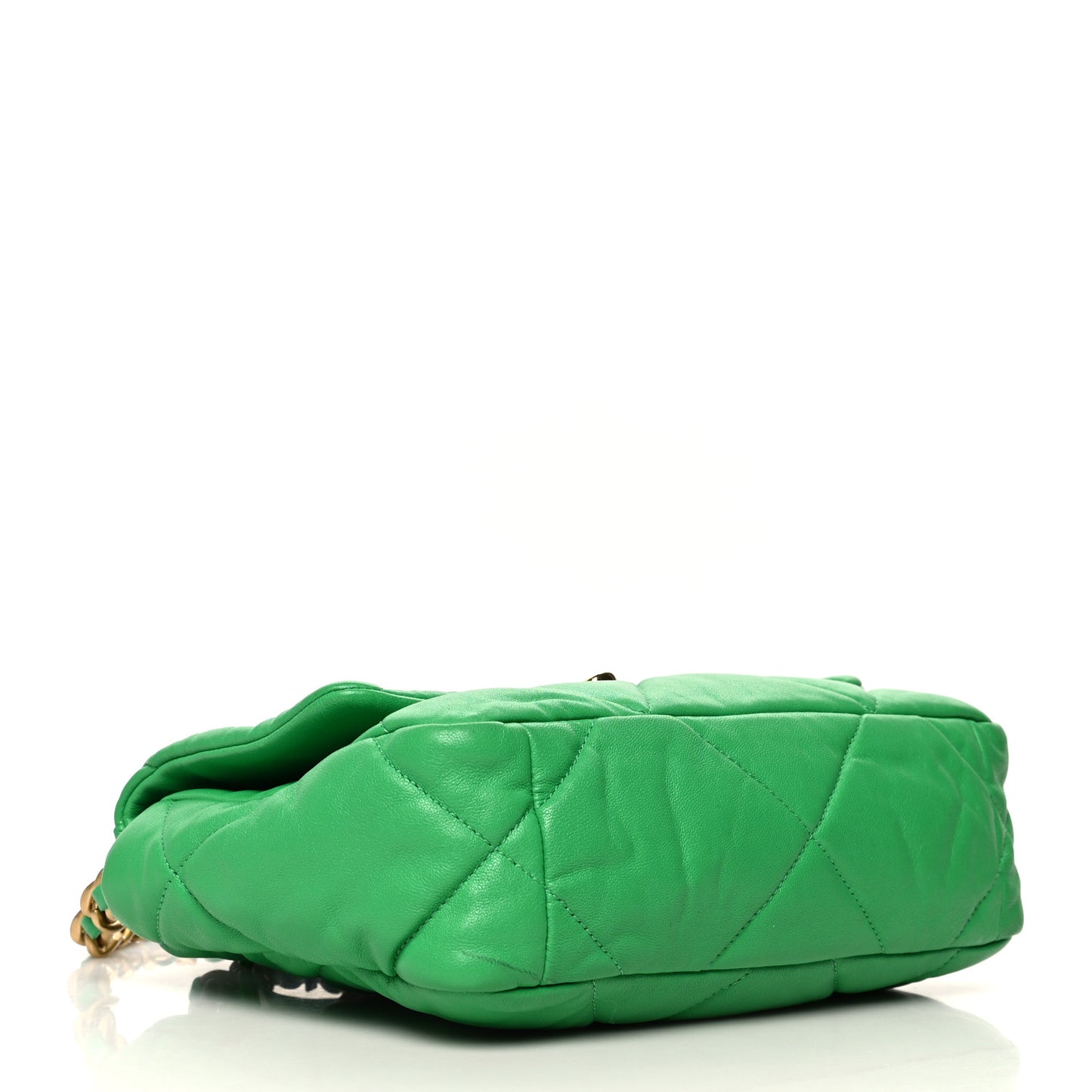 Lambskin Quilted Medium Chanel 19 Flap Green