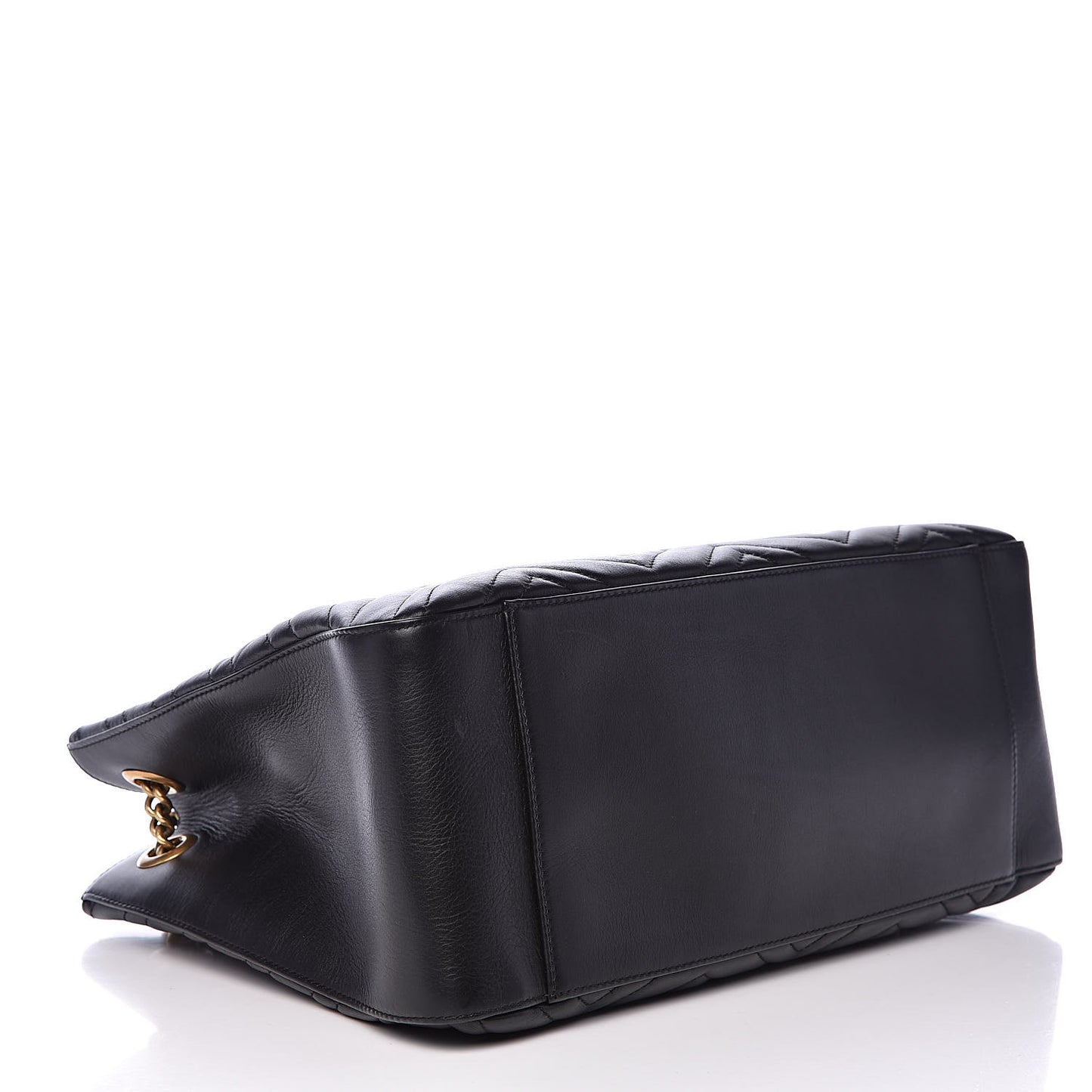Calfskin Matelasse Medium GG Marmont Shoulder Tote Bag Black