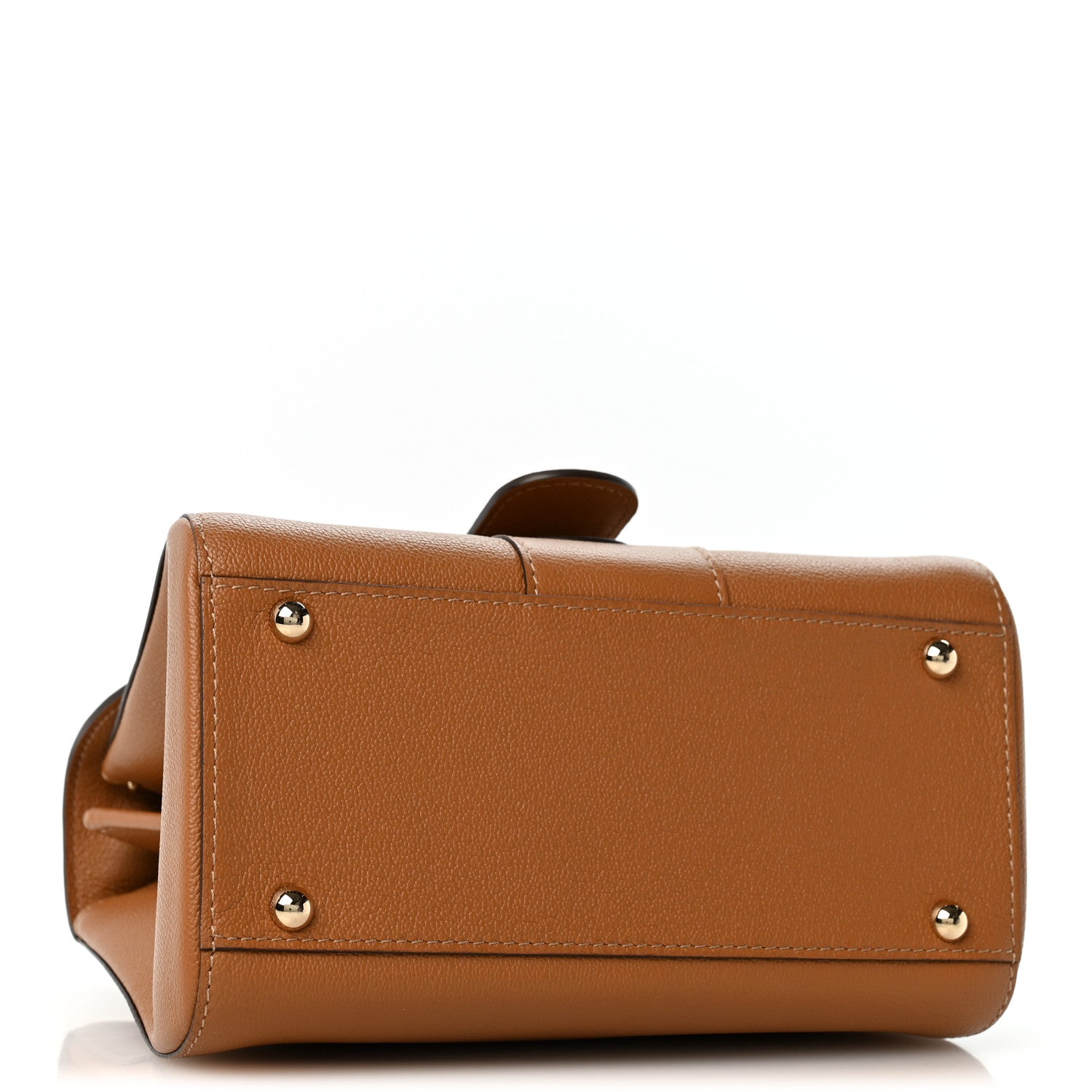 Delvaux Grained Calfskin Mini Brillant Satchel Natural 5 of 14