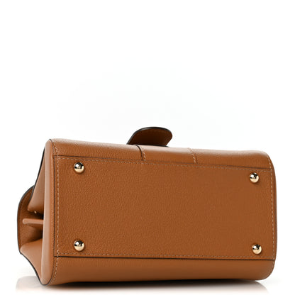 Delvaux Grained Calfskin Mini Brillant Satchel Natural 5 of 14