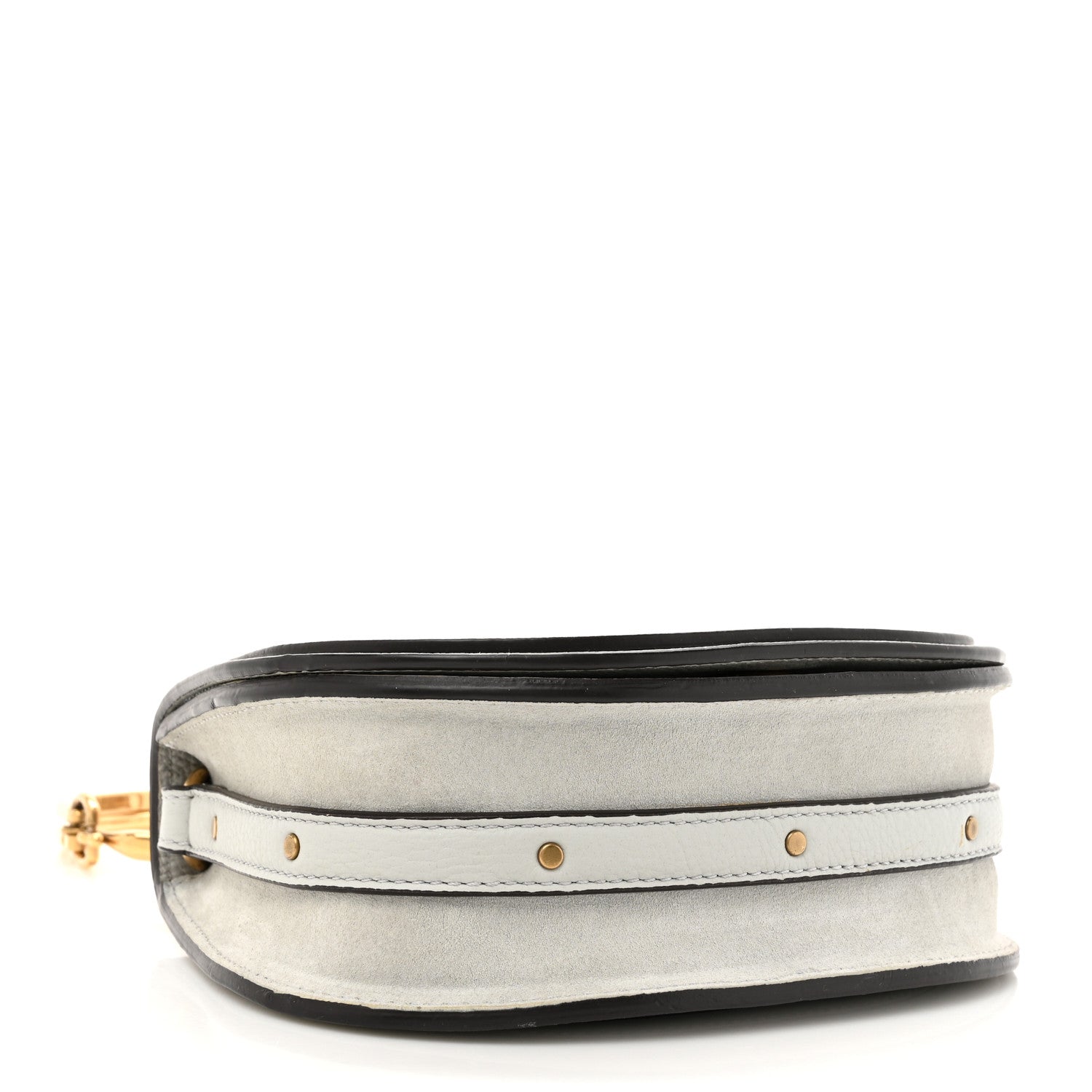 Chloe Calfskin Suede Small Nile Bracelet Bag Airy Grey 4 of 10