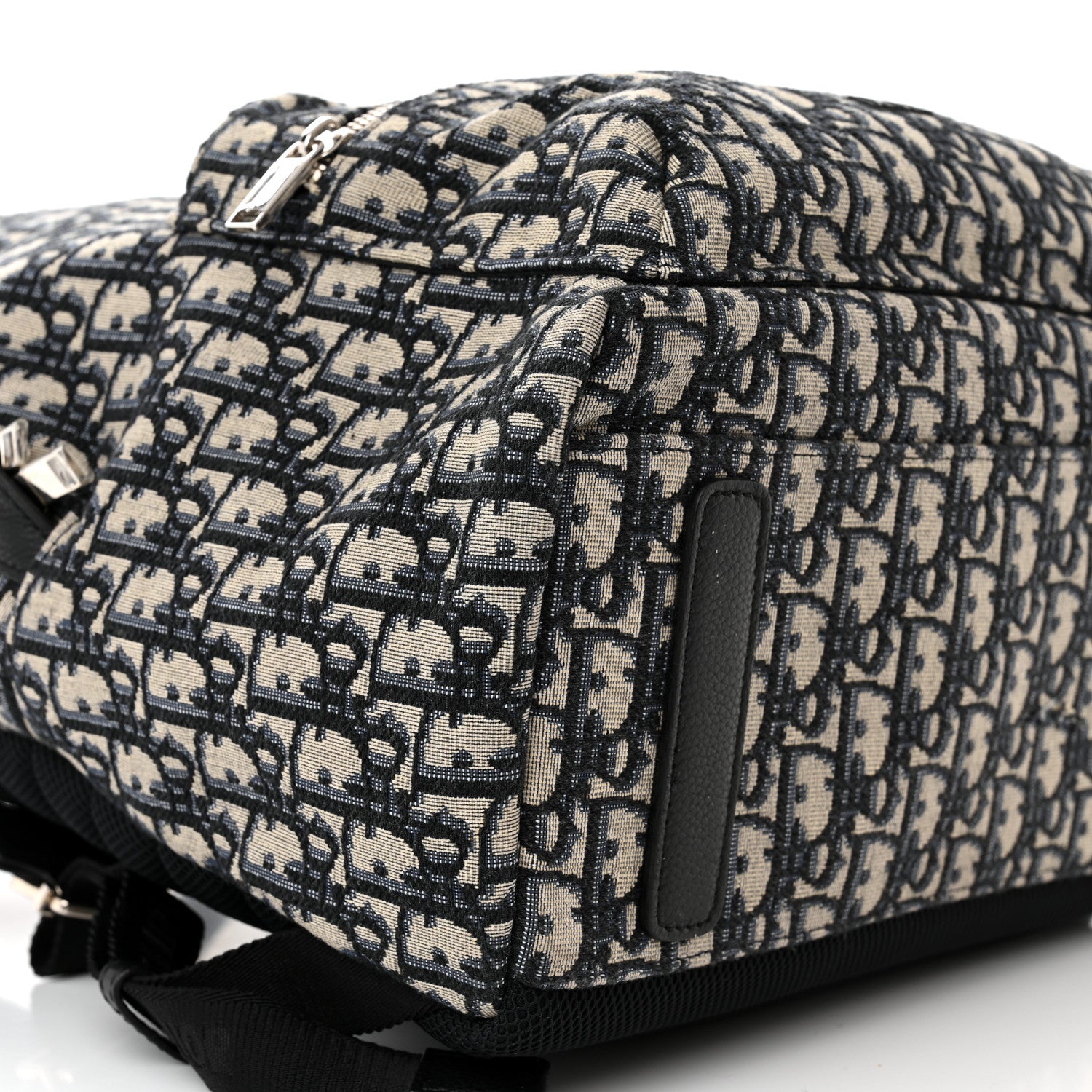 Christian Dior Oblique Calfskin Rider Backpack Beige Black 8 of 9