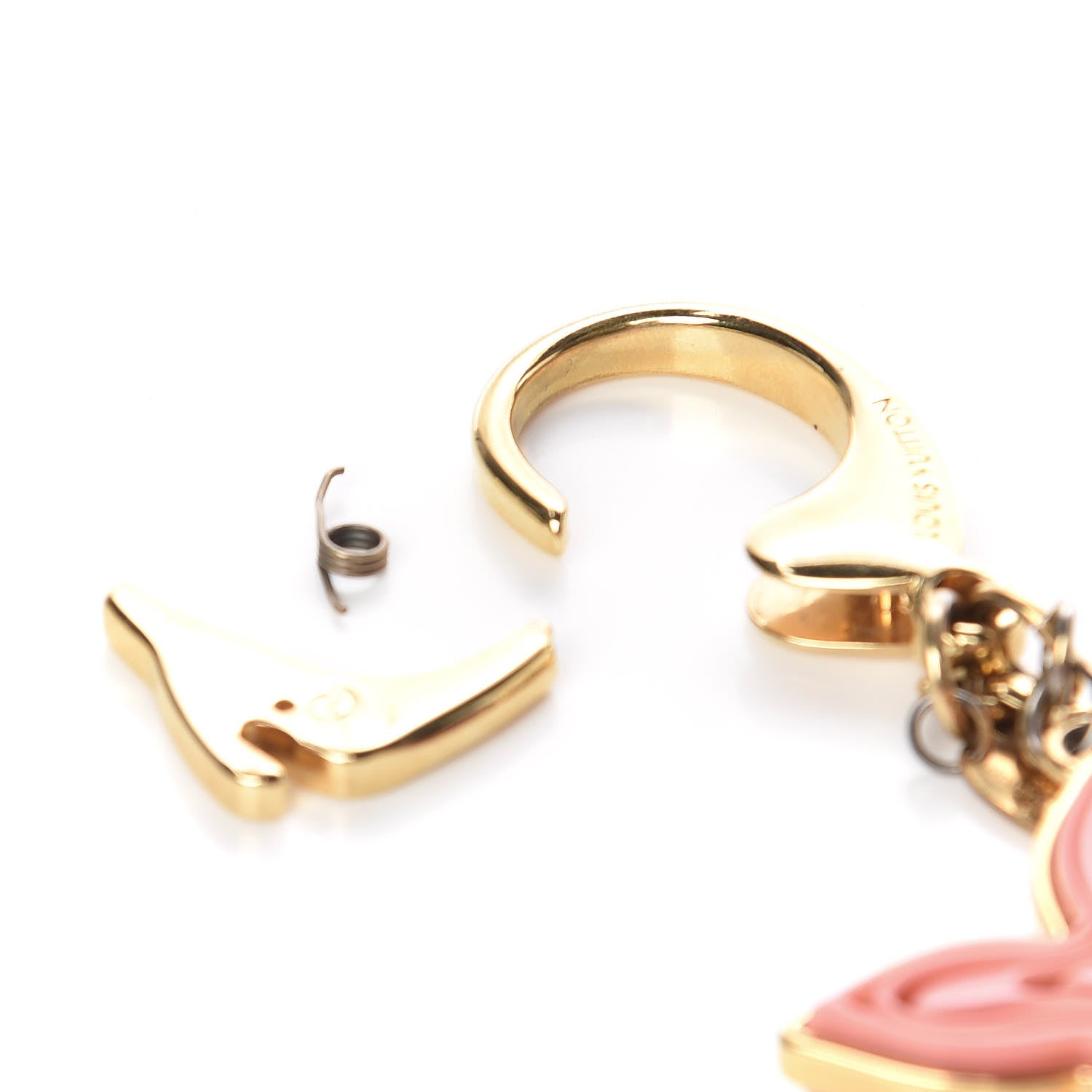 Louis Vuitton Resin Naif Bag Charm Rose 3 of 3
