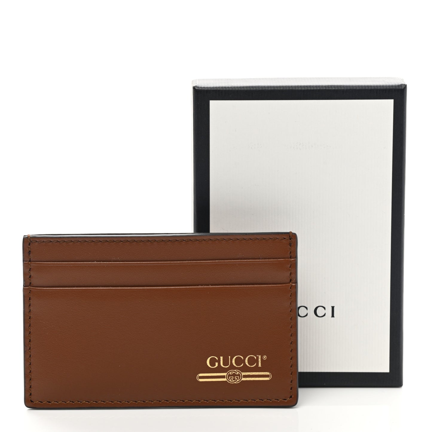 Plutone Calfskin Logo Card Holder Cuir