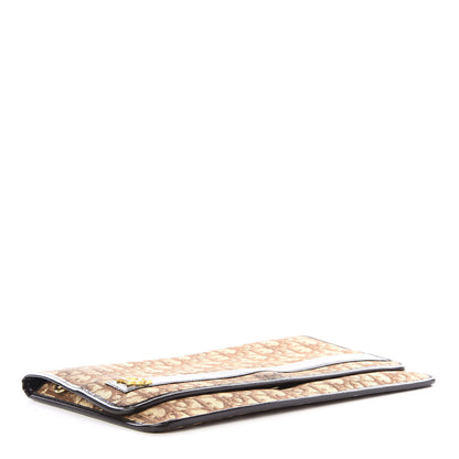 Christian Dior Monogram Flap Clutch Brown 3 of 9