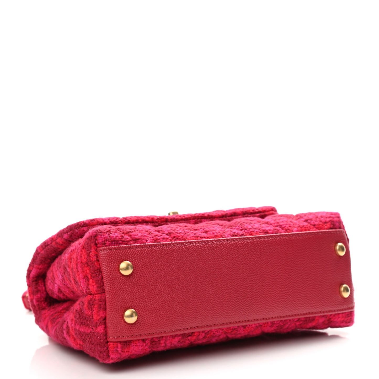 Tweed Mini Coco Handle Flap Fuchsia