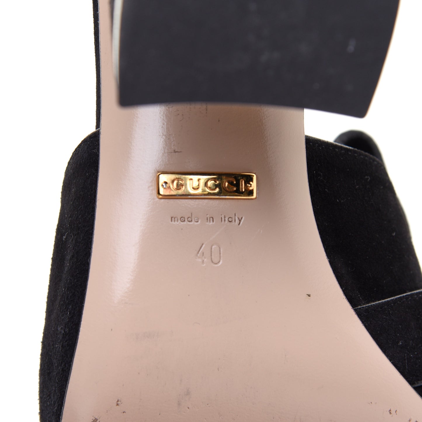 Kid Scamosciato GG Marmont Fringe 75mm Slide Sandals 40 Black