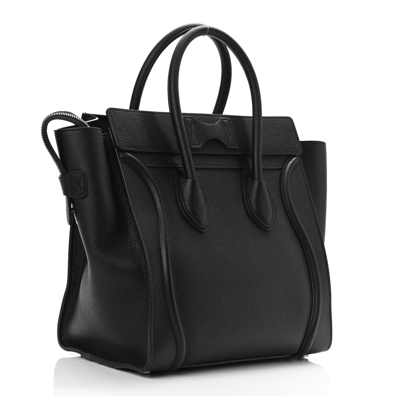 Celine Drummed Calfskin Mini Luggage Black 3 of 9