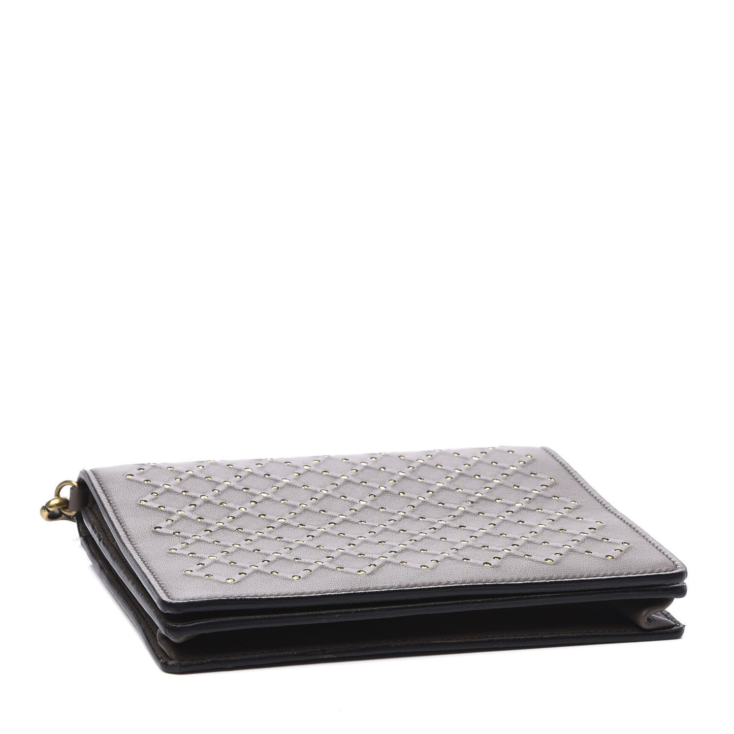 Nappa Studded Catena Chain Wallet New Steel