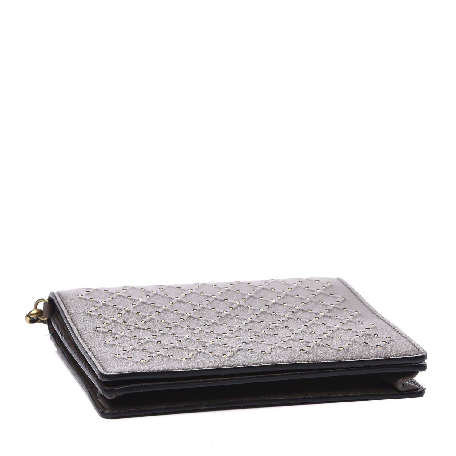 Bottega Veneta Nappa Studded Catena Chain Wallet New Steel 3 of 8