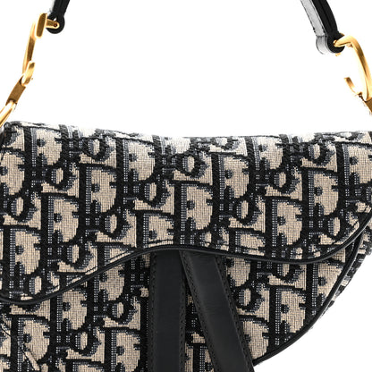 Christian Dior Oblique Mini Saddle Bag Blue 8 of 10