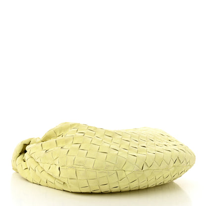 Bottega Veneta Suede Calfskin Intrecciato Teen Jodie Hobo Lemon Wash 4 of 10