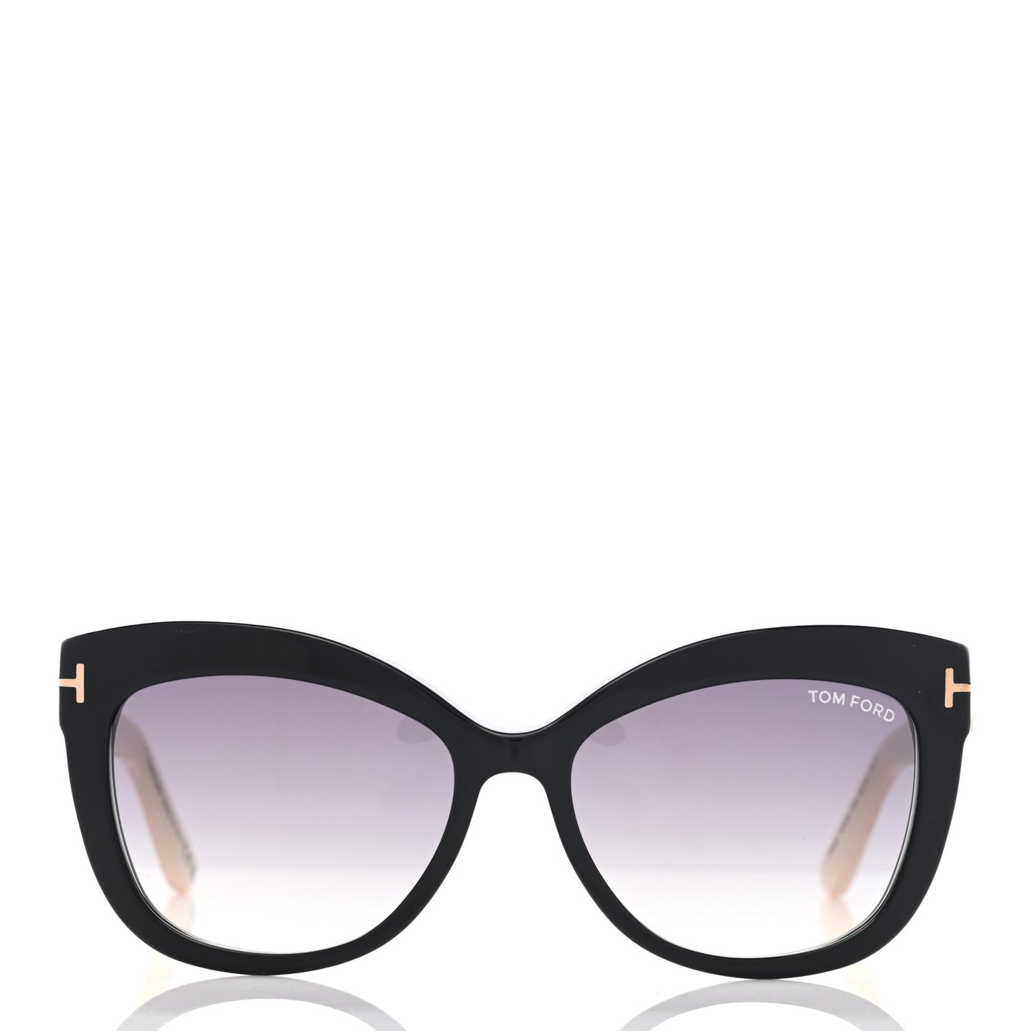 Acetate Alistair Cat Eye Sunglasses TF524 Black Beige