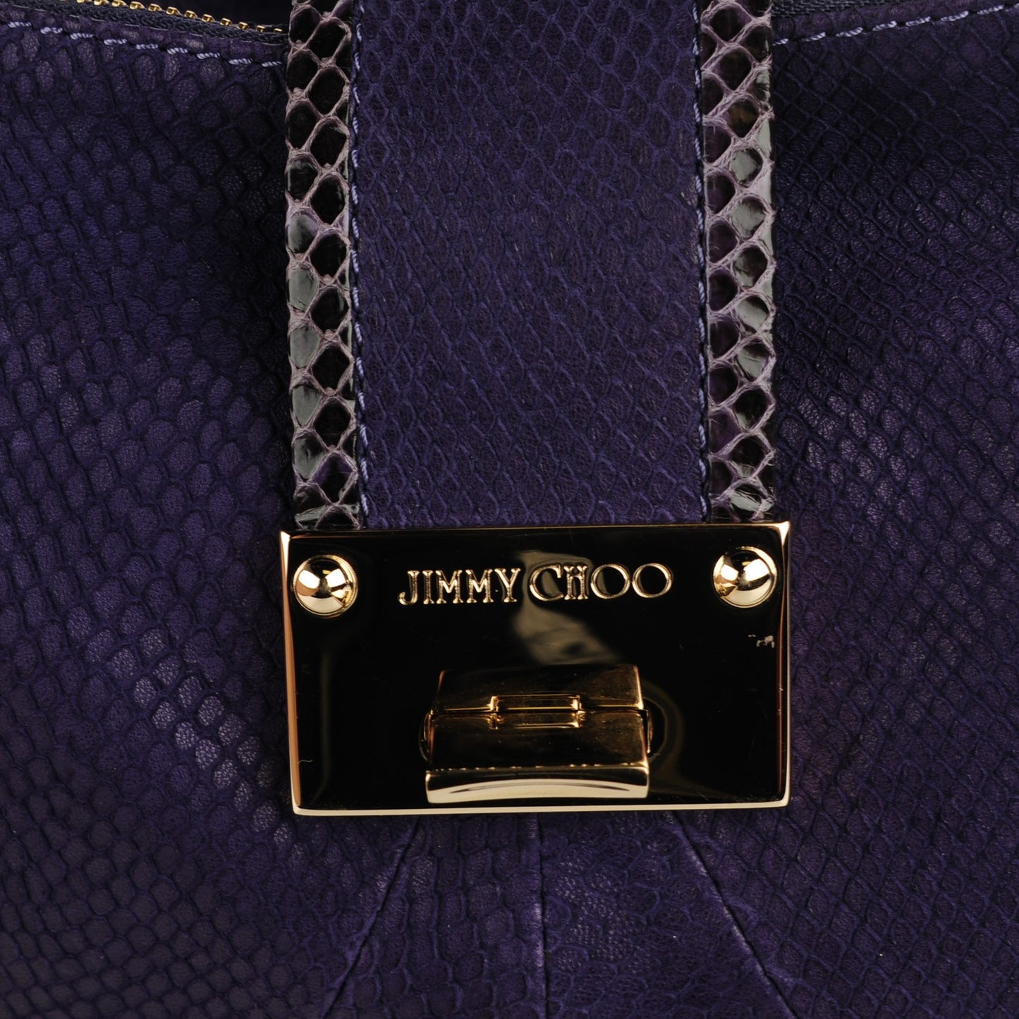 Elaphe Snakeskin Roxie Hobo Purple