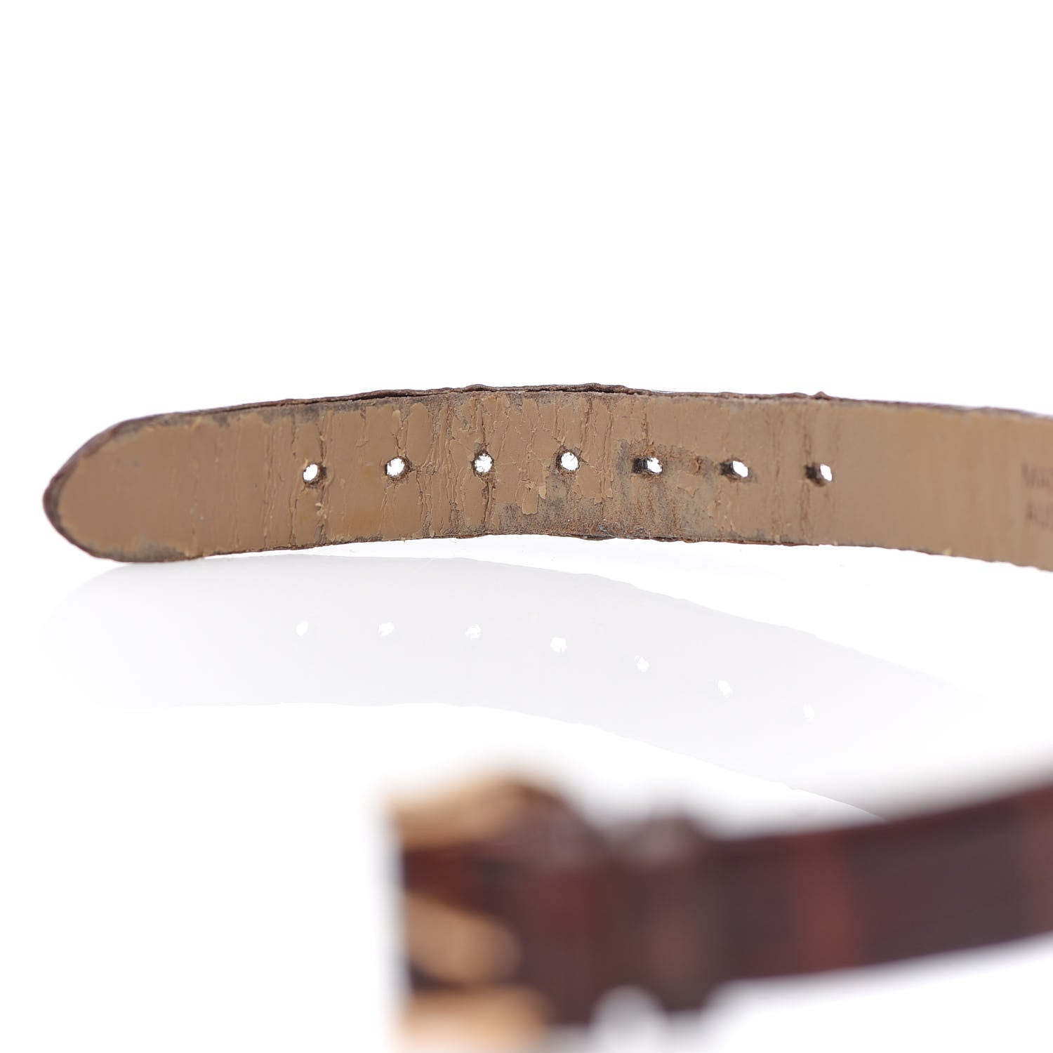 Cartier 18K Pink Gold Alligator 24mm Baignoire Quartz Watch Brown 12 of 12