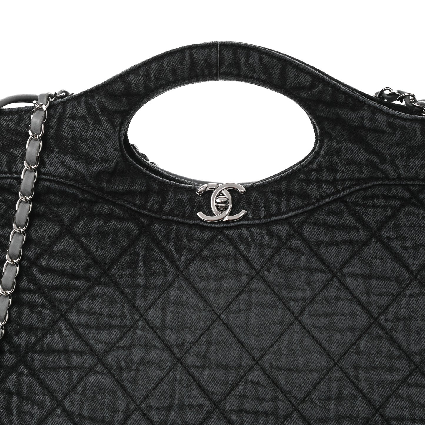 Denim Quilted 31 Denimpression Shopping Bag Grey Black