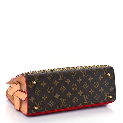 Louis Vuitton Monogram Calf Hair Spikes Iconoclasts Christian Louboutin Tote Red 4 of 11
