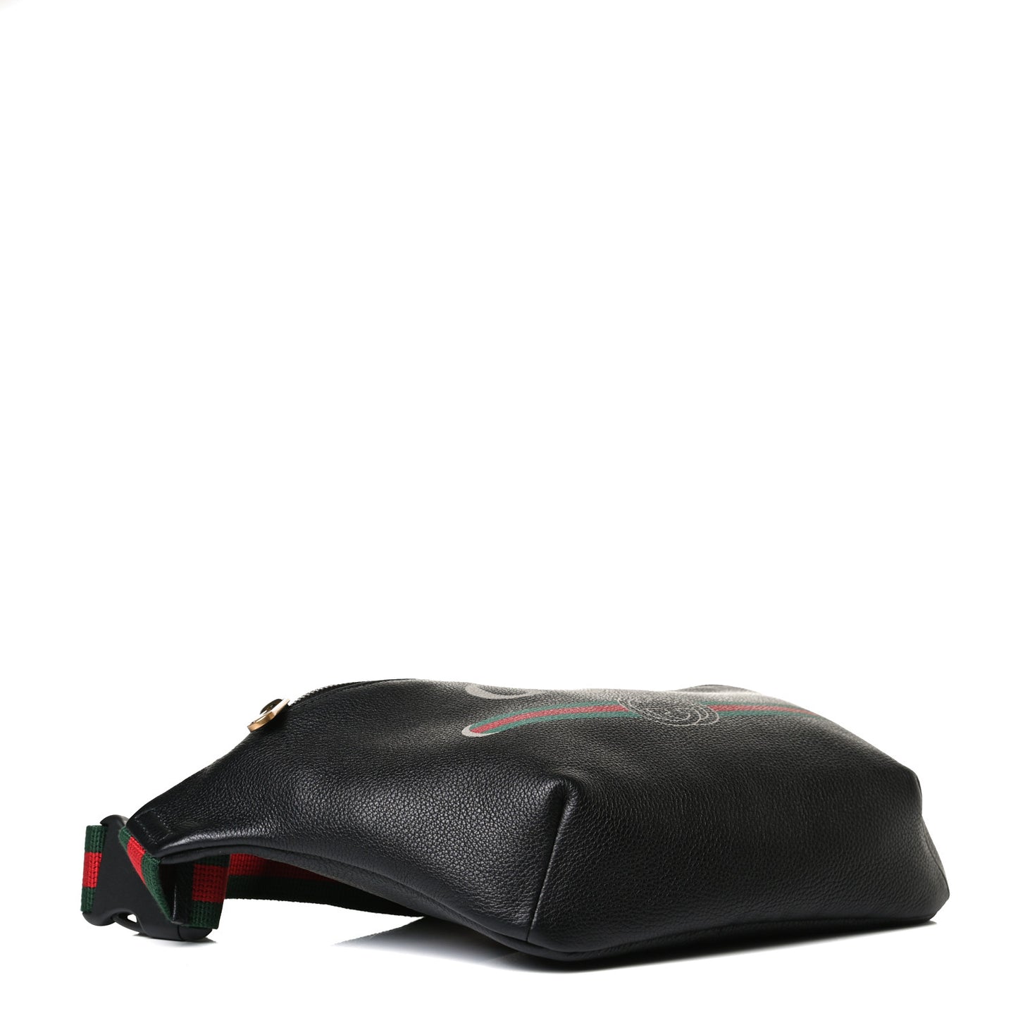 Grained Calfskin Logo Belt Bag Black
