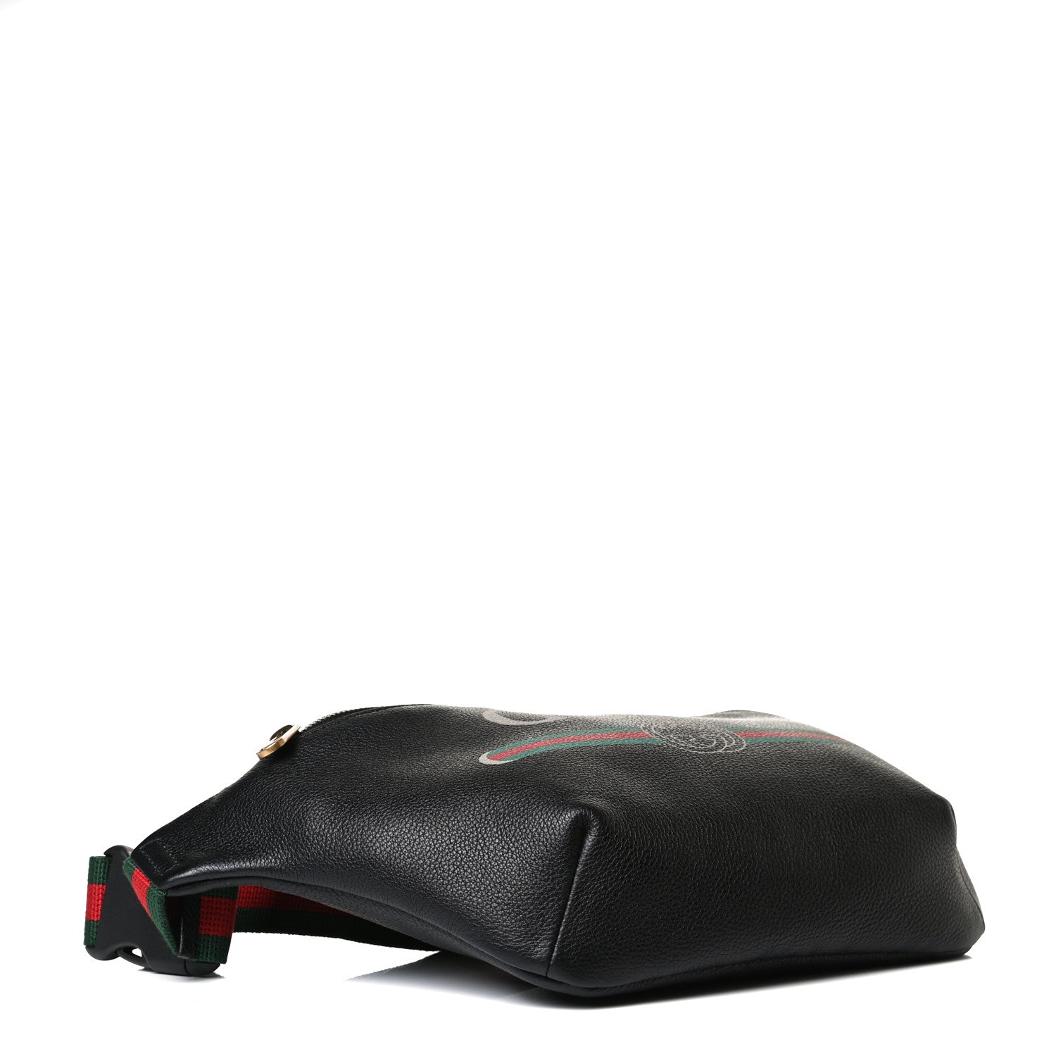 Gucci Grained Calfskin Logo Belt Bag Black 4 of 14