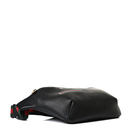 Gucci Grained Calfskin Logo Belt Bag Black 4 of 14