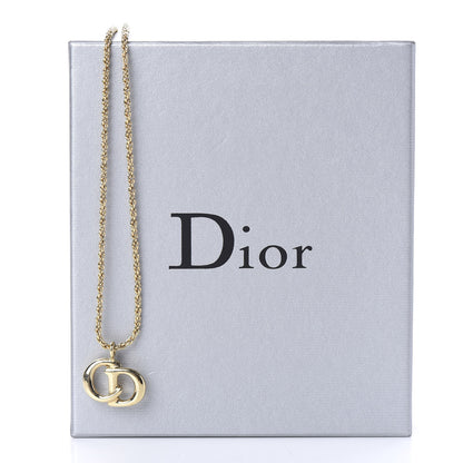 Christian Dior Metal Logo Necklace Gold 6 of 6