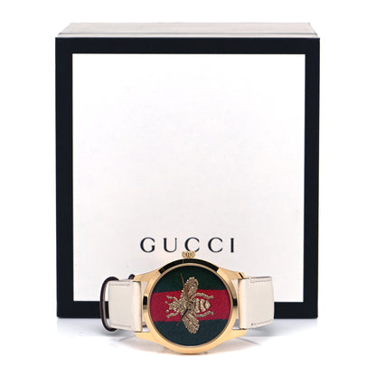 Gucci Stainless Steel Calfskin 38mm Le Marché Des Merveilles Bee Quartz Watch 5 of 5