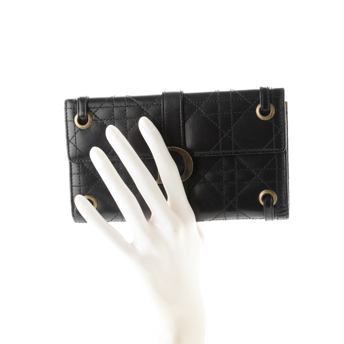 Lambskin Cannage Wallet Black