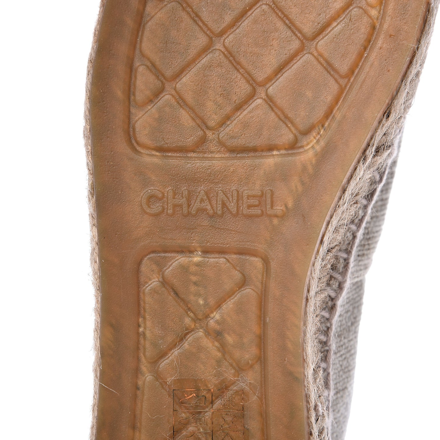Linen Sequin CC Espadrilles 37 Beige Black