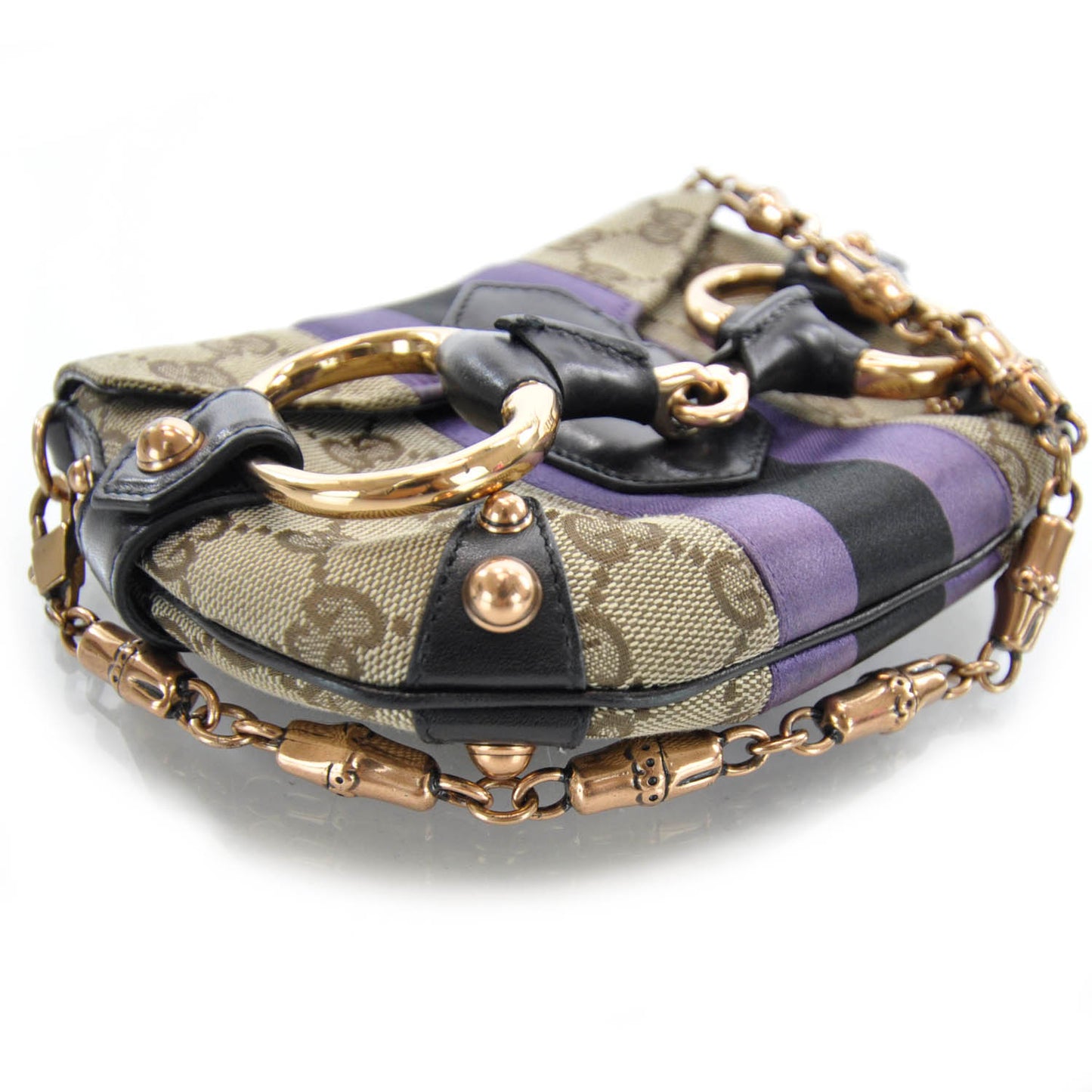 Monogram Web Horsebit Flap Bag