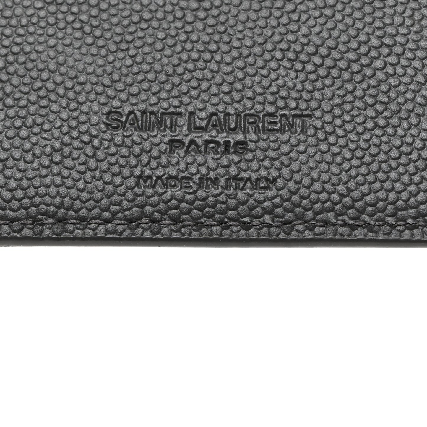 SAINT LAURENT Grain De Poudre Bill Clip Card Case Grey