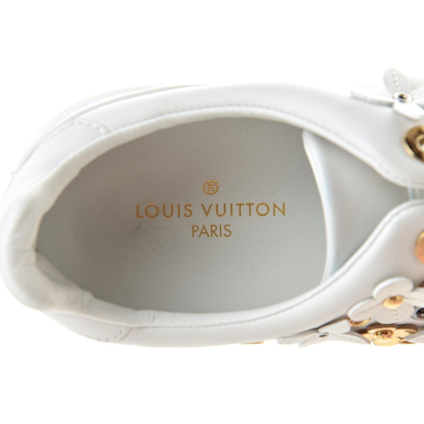 Calfskin Blooming Frontrow Sneakers 38.5 White
