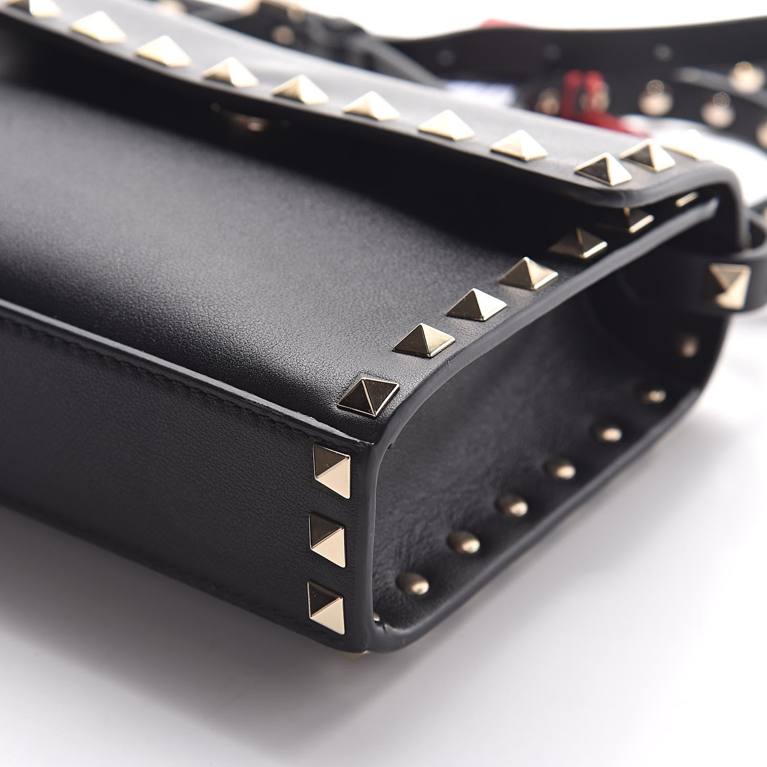 Valentino Garavani Vitello Rockstud Flap Crossbody Bag Black 8 of 8