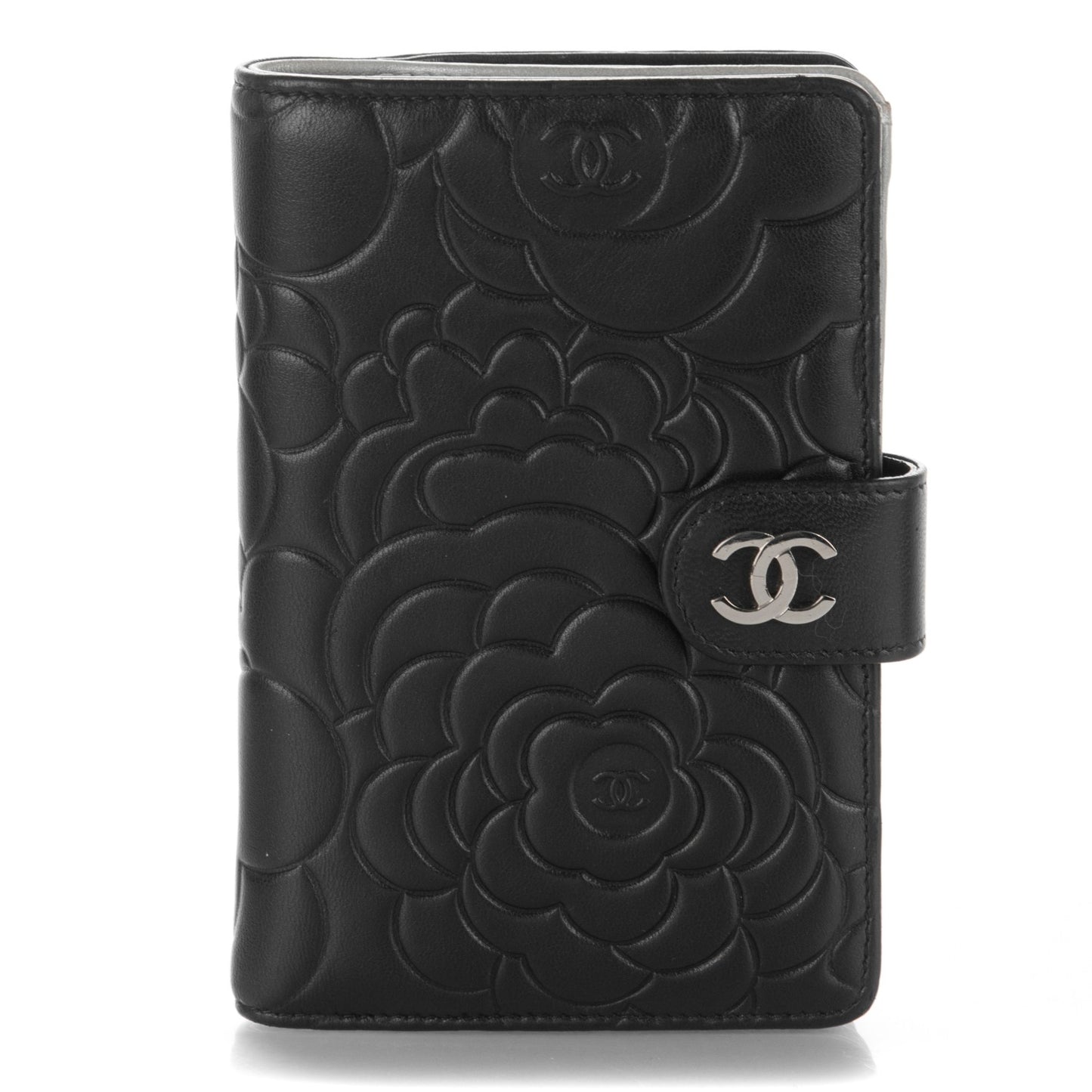 Lambskin Quilted L-Zip Pocket Wallet Black