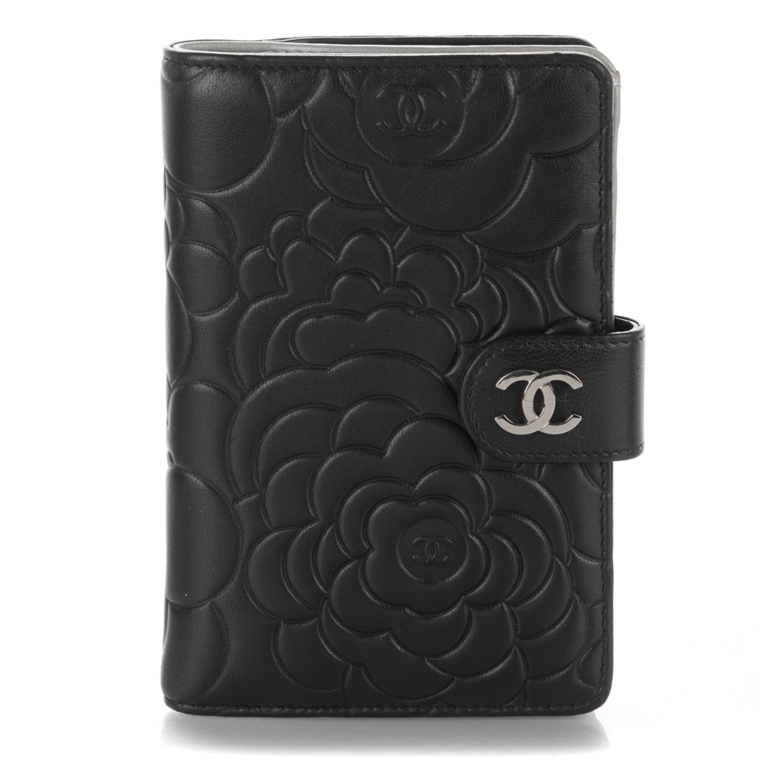 Chanel Lambskin Quilted L-Zip Pocket Wallet Black 1 of 8