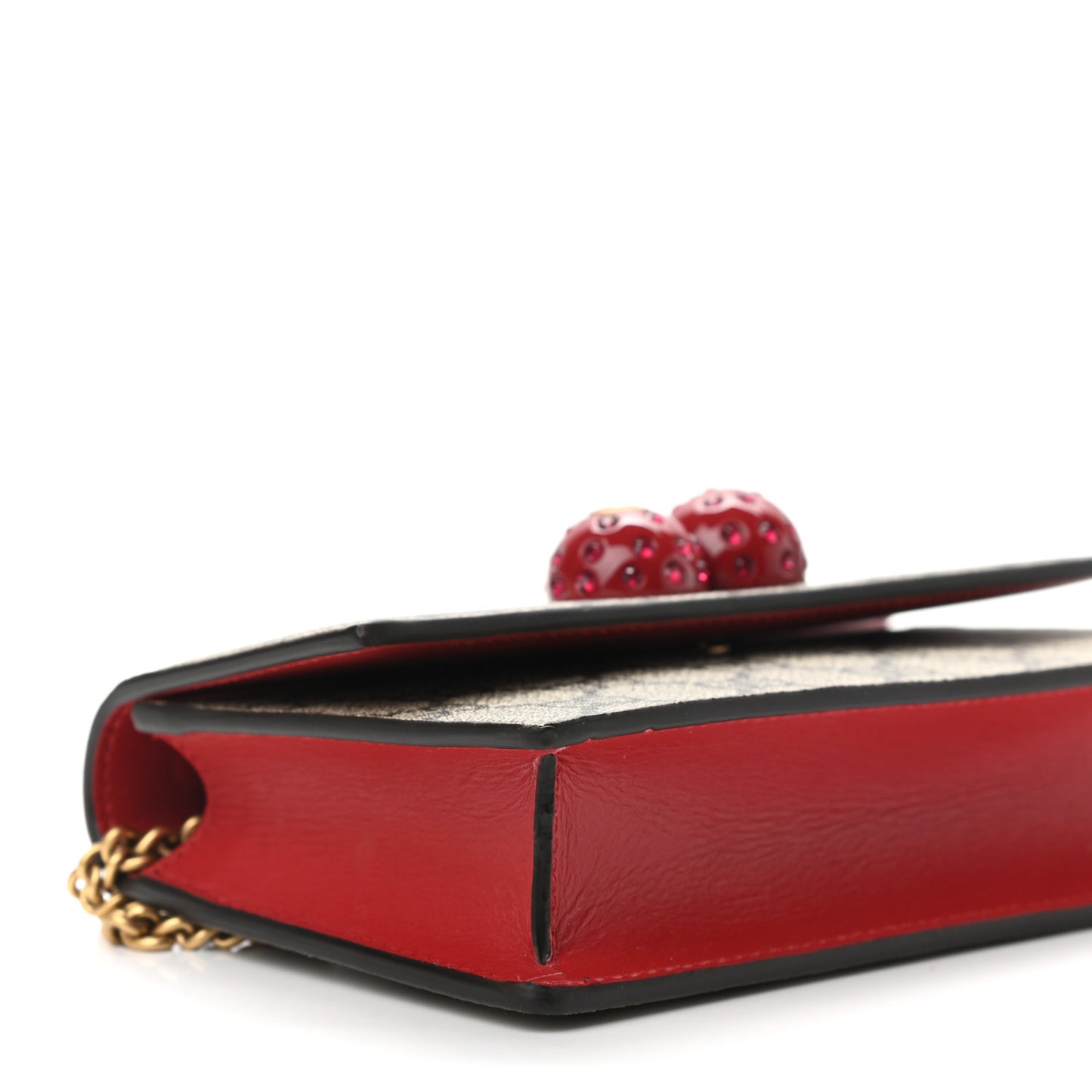 GG Supreme Monogram Mini Cherry Chain Bag