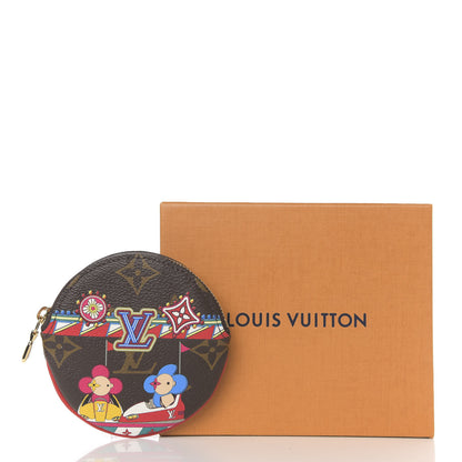 Louis Vuitton Monogram 2020 Christmas Animation Bumper Cars Round Coin Purse Coquelicot 8 of 8